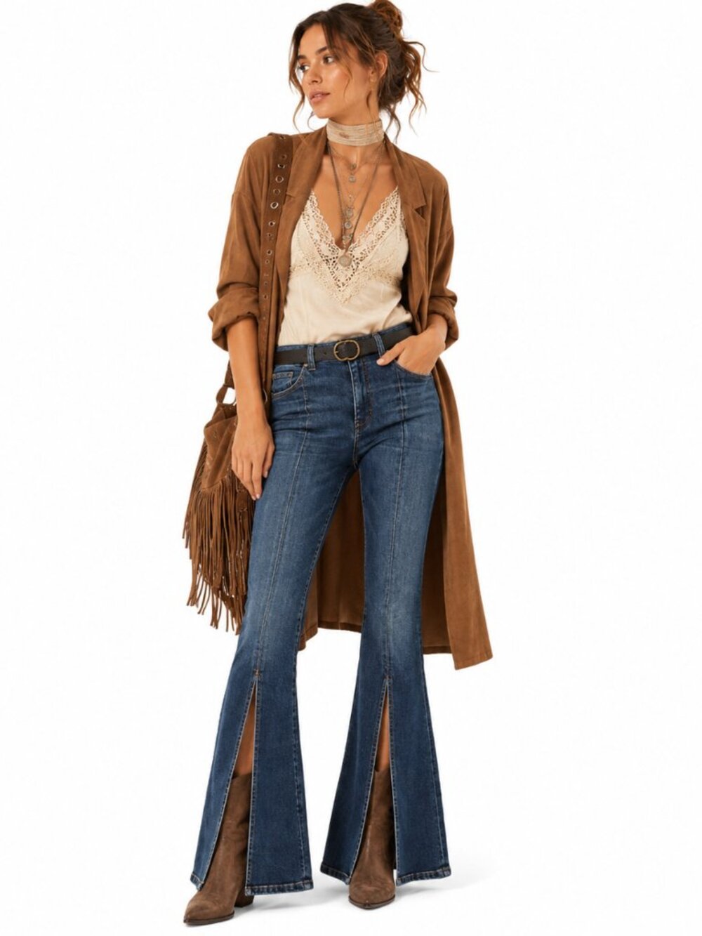 Citizens of Humanity Hailey Flare Jeans 28‎ Intuition High Rise Split Hem Denim